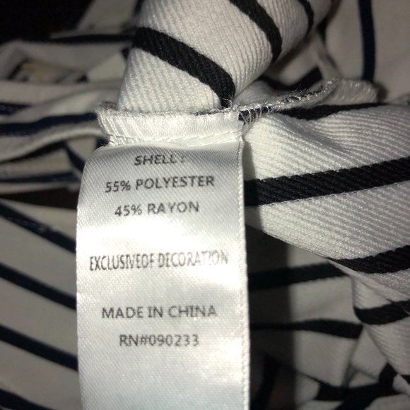 LA Hearts White/Black Striped Bodysuit Size Medium - Picture 4 of 4